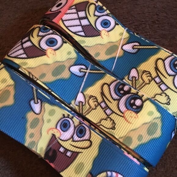 grosgrain printed Ribbon 7/8” 5 yards Spongebob SquarePants NEW Patrick Star - Picture 2 of 7